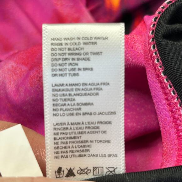 DKNY Abstract Mirage Ruched Tie-Back Halter One-Piece Women's Medium NWT - Picture 12 of 13